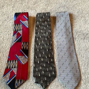 Three silk ties